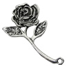 Pendant/Charm, Zinc Alloy Jewelry Findings, Lead-free, Flower 20x24mm, Sold by Bag