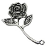 Pendant/Charm, Zinc Alloy Jewelry Findings, Lead-free, Flower 20x24mm, Sold by Bag