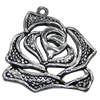 Pendant/Charm, Zinc Alloy Jewelry Findings, Lead-free, Flower 26x27mm, Sold by Bag