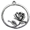 Pendant/Charm, Zinc Alloy Jewelry Findings, Lead-free, Flower 33mm, Sold by Bag