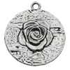 Pendant/Charm, Zinc Alloy Jewelry Findings, Lead-free, Flower 37mm, Sold by Bag