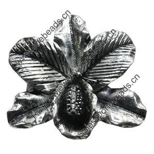 Pendant/Charm, Zinc Alloy Jewelry Findings, Lead-free, Flower 38x36mm, Sold by Bag
