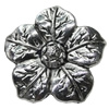 Pendant/Charm, Zinc Alloy Jewelry Findings, Lead-free, Flower 37mm, Sold by Bag