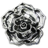 Pendant/Charm, Zinc Alloy Jewelry Findings, Lead-free, Flower 37mm, Sold by Bag