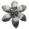 Pendant/Charm, Zinc Alloy Jewelry Findings, Lead-free, Flower 43mm, Sold by Bag