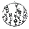 Pendant/Charm, Zinc Alloy Jewelry Findings, Lead-free, Flower 50mm, Sold by Bag