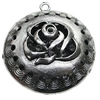 Pendant/Charm, Zinc Alloy Jewelry Findings, Lead-free, Flower 50mm, Sold by Bag