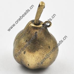 Pendant/Charm, Zinc Alloy Jewelry Findings, Lead-free, 40x24x23mm, Sold by Bag