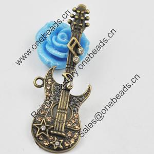 Pendant/Charm, Zinc Alloy Jewelry Findings, Lead-free, 56x20mm, Sold by Bag