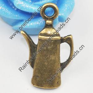 Pendant/Charm, Zinc Alloy Jewelry Findings, Lead-free, 18x12mm, Sold by Bag