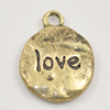 Pendant/Charm, Zinc Alloy Jewelry Findings, Lead-free, 16x12mm, Sold by Bag