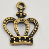 Pendant/Charm, Zinc Alloy Jewelry Findings, Lead-free, 15x12mm, Sold by Bag