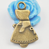 Pendant/Charm, Zinc Alloy Jewelry Findings, Lead-free, 25x15mm, Sold by Bag