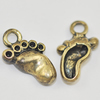 Pendant/Charm, Zinc Alloy Jewelry Findings, Lead-free, 14x7mm, Sold by Bag