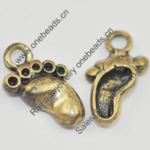 Pendant/Charm, Zinc Alloy Jewelry Findings, Lead-free, 14x7mm, Sold by Bag