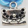 Pendant/Charm, Zinc Alloy Jewelry Findings, Lead-free, 16x15mm, Sold by Bag