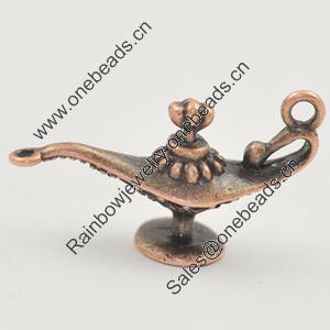 Pendant/Charm, Zinc Alloy Jewelry Findings, Lead-free, 28x15x8mm, Sold by Bag