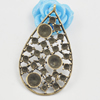 Pendant/Charm, Zinc Alloy Jewelry Findings, Lead-free, 43x25mm, Sold by Bag