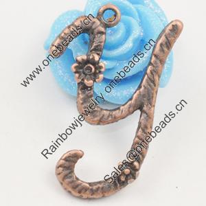 Pendant/Charm, Zinc Alloy Jewelry Findings, Lead-free, 28x17mm, Sold by Bag
