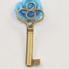 Pendant/Charm, Zinc Alloy Jewelry Findings, Lead-free, 43x18mm, Sold by Bag