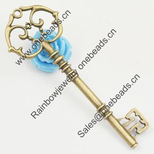 Pendant/Charm, Zinc Alloy Jewelry Findings, Lead-free, 82x30mm, Sold by Bag