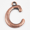 Pendant/Charm, Zinc Alloy Jewelry Findings, Lead-free, letter 20x13mm, Sold by Bag