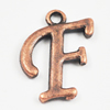 Pendant/Charm, Zinc Alloy Jewelry Findings, Lead-free, letter 20x19mm, Sold by Bag