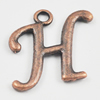 Pendant/Charm, Zinc Alloy Jewelry Findings, Lead-free, letter 18x16mm, Sold by Bag