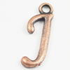 Pendant/Charm, Zinc Alloy Jewelry Findings, Lead-free, letter 20x7mm, Sold by Bag