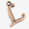 Pendant/Charm, Zinc Alloy Jewelry Findings, Lead-free, letter 19x15mm, Sold by Bag