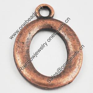 Pendant/Charm, Zinc Alloy Jewelry Findings, Lead-free, letter 19x14mm, Sold by Bag