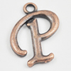 Pendant/Charm, Zinc Alloy Jewelry Findings, Lead-free, letter 20x14mm, Sold by Bag