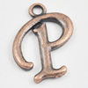 Pendant/Charm, Zinc Alloy Jewelry Findings, Lead-free, letter 20x14mm, Sold by Bag