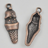 Pendant/Charm, Zinc Alloy Jewelry Findings, Lead-free, ice cream 27x10mm, Sold by Bag