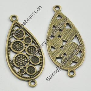 Connector, Zinc Alloy Jewelry Findings, Lead-free, 18x39mm, Sold by Bag