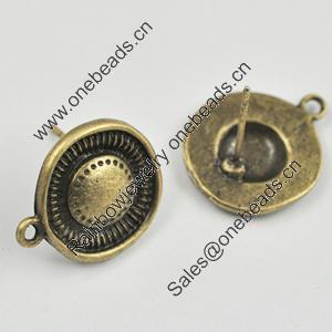 Earrings, Zinc Alloy Jewelry Findings Lead-free, 19x16mm, Sold by Bag