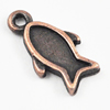 Pendant/Charm, Zinc Alloy Jewelry Findings, Lead-free, Animal 15x8mm, Sold by Bag