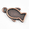 Pendant/Charm, Zinc Alloy Jewelry Findings, Lead-free, Animal 16x10mm, Sold by Bag