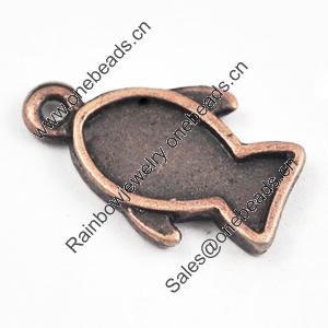 Pendant/Charm, Zinc Alloy Jewelry Findings, Lead-free, Animal 16x10mm, Sold by Bag