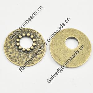 Pendant/Charm, Zinc Alloy Jewelry Findings, Lead-free, Flat Round 15x15mm, Sold by Bag