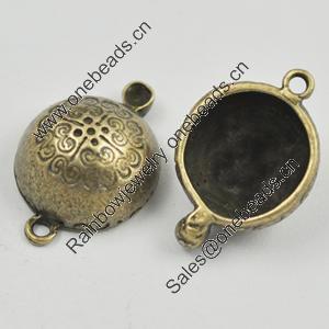 Pendant/Charm, Zinc Alloy Jewelry Findings, Lead-free, 24x16mm, Sold by Bag