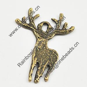 Pendant/Charm, Zinc Alloy Jewelry Findings, Lead-free, Animal 28x21mm, Sold by Bag