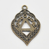 Pendant/Charm, Zinc Alloy Jewelry Findings, Lead-free, 31x20mm, Sold by Bag
