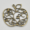 Pendant/Charm, Zinc Alloy Jewelry Findings, Lead-free, Fruit 31x31mm, Sold by Bag