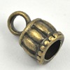 Zinc Alloy Cord End Caps, 15x10mm, hole: about 7mm, Sold by Bag