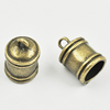 Zinc Alloy Cord End Caps, 18x12mm, hole: about 10mm, Sold by Bag