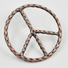 Pendant/Charm, Zinc Alloy Jewelry Findings, Lead-free, Peace Sign 33x32mm, Sold by Bag