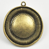 Pendant/Charm, Zinc Alloy Jewelry Findings, Lead-free, Flat Round 31x35mm, Sold by Bag
