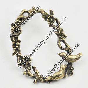 Pendant/Charm, Zinc Alloy Jewelry Findings, Lead-free, 44x33mm, Sold by Bag