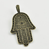 Pendant/Charm, Zinc Alloy Jewelry Findings, Lead-free, Hand 73x43mm, Sold by Bag